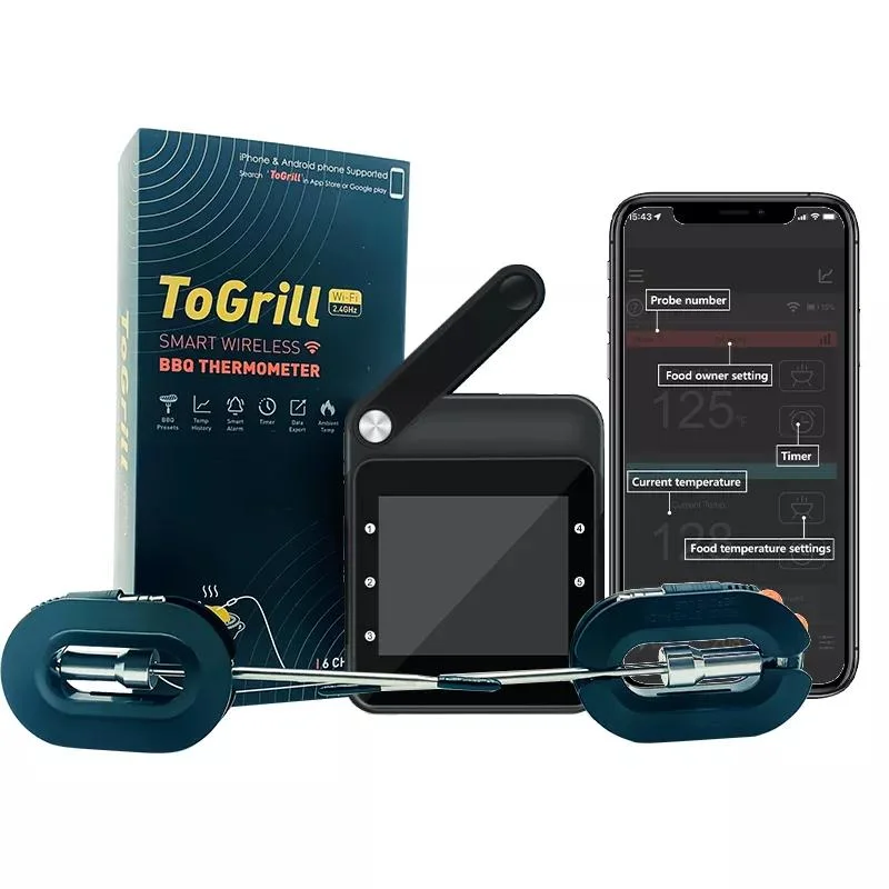 GRILL Digital WiFi drahtloser Fleisch-Thermometer mit USB Oven Thermometer für GRILL